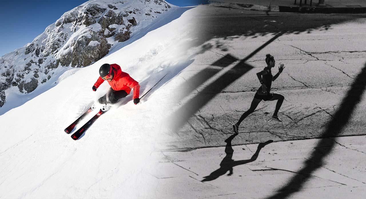 Skiing and Running